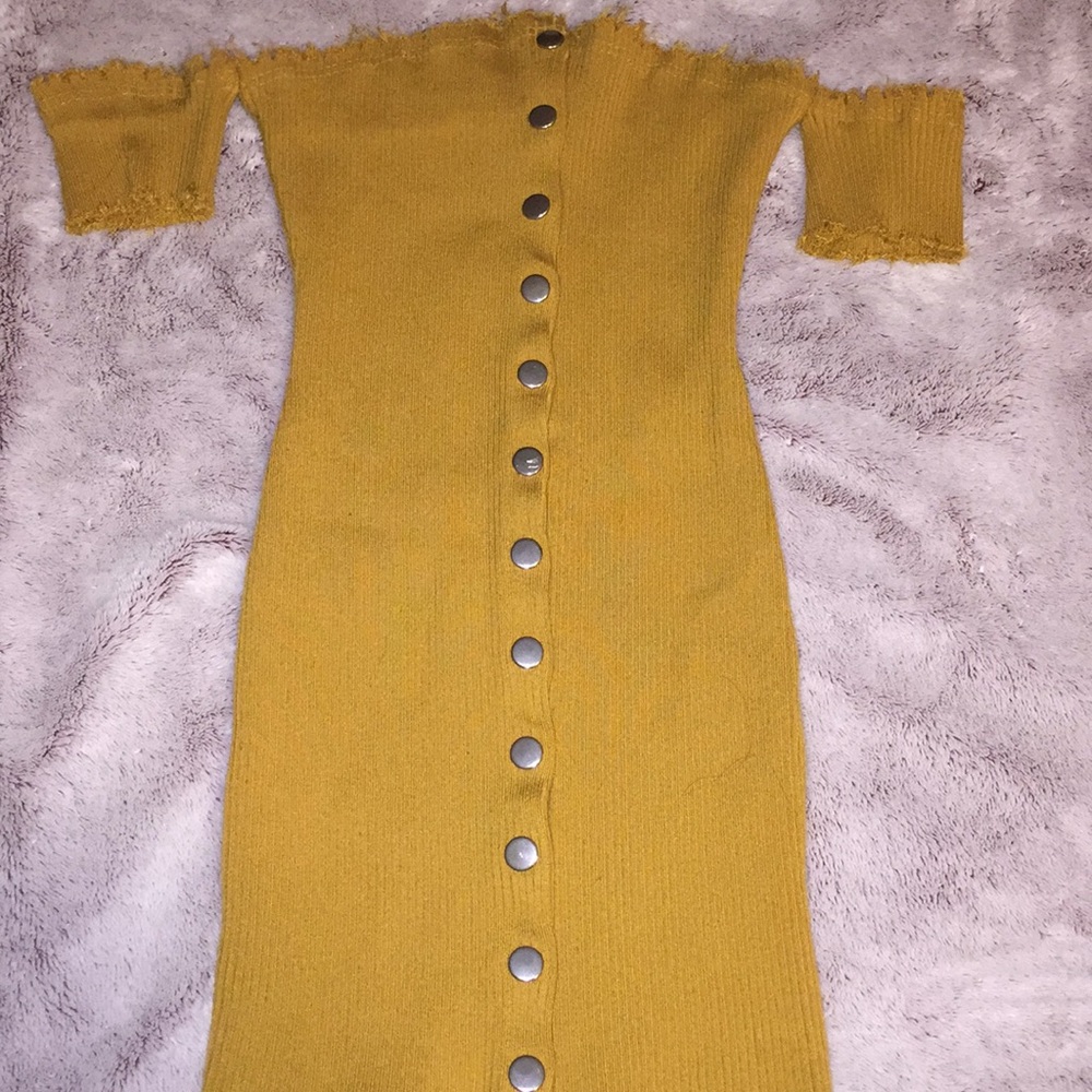 Mustard yellow dress
